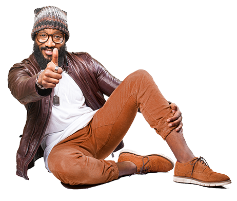 man-sitting-floor-with-thumb-raised